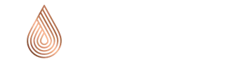 The Drop Collective logo, White